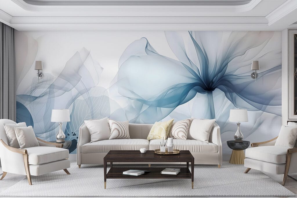 Flores grandes azul cielo — interior 5