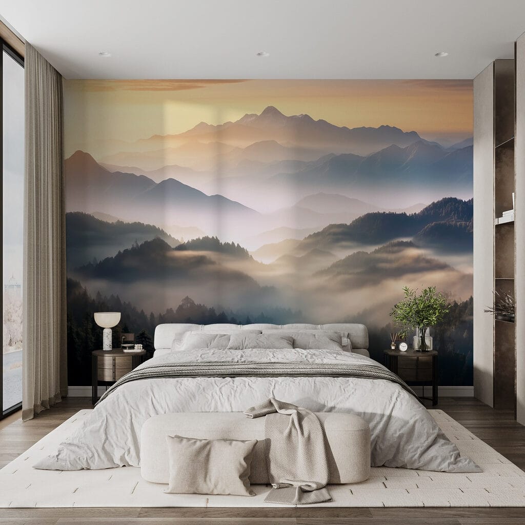Sol sobre montañas boscosas — interior 3