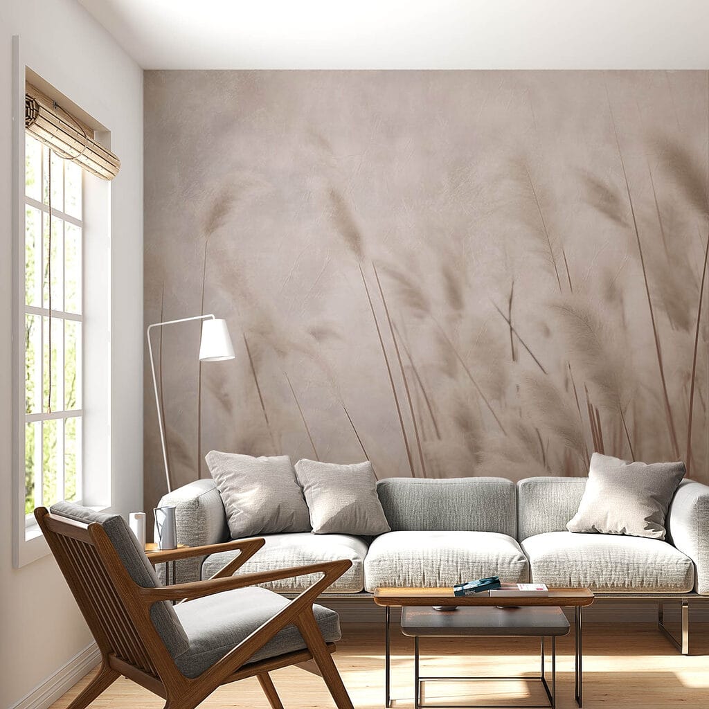 Hierba plumosa en taupe — interior 3