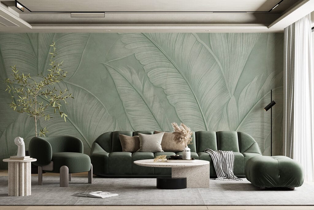 Hojas grises en relieve — interior 4