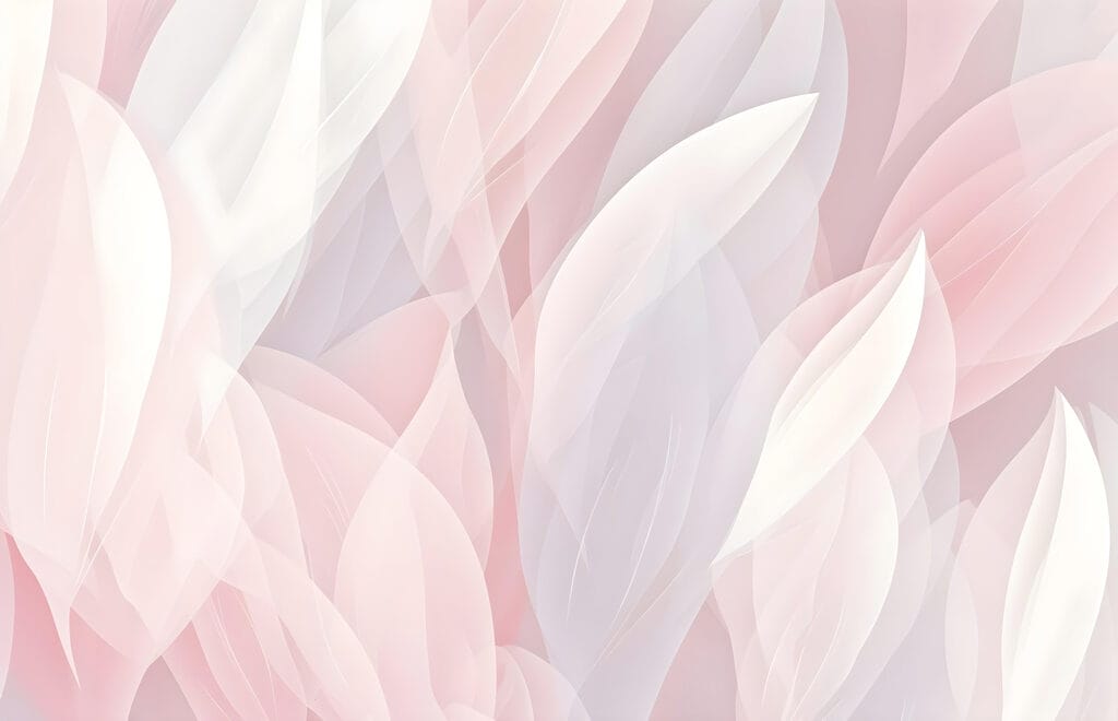 Hojas rosas en capas — diseño completo