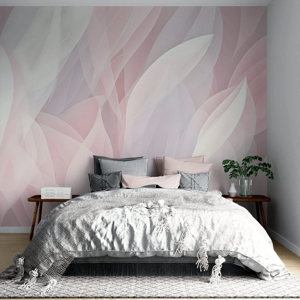 Hojas rosas en capas — interior 2