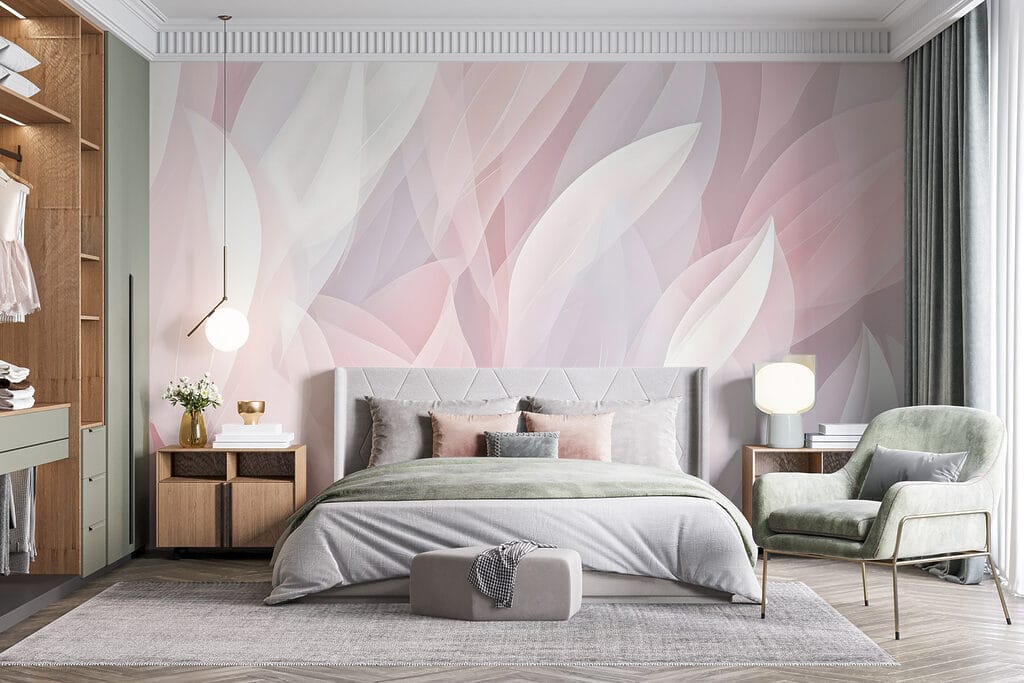 Hojas rosas en capas — interior 5