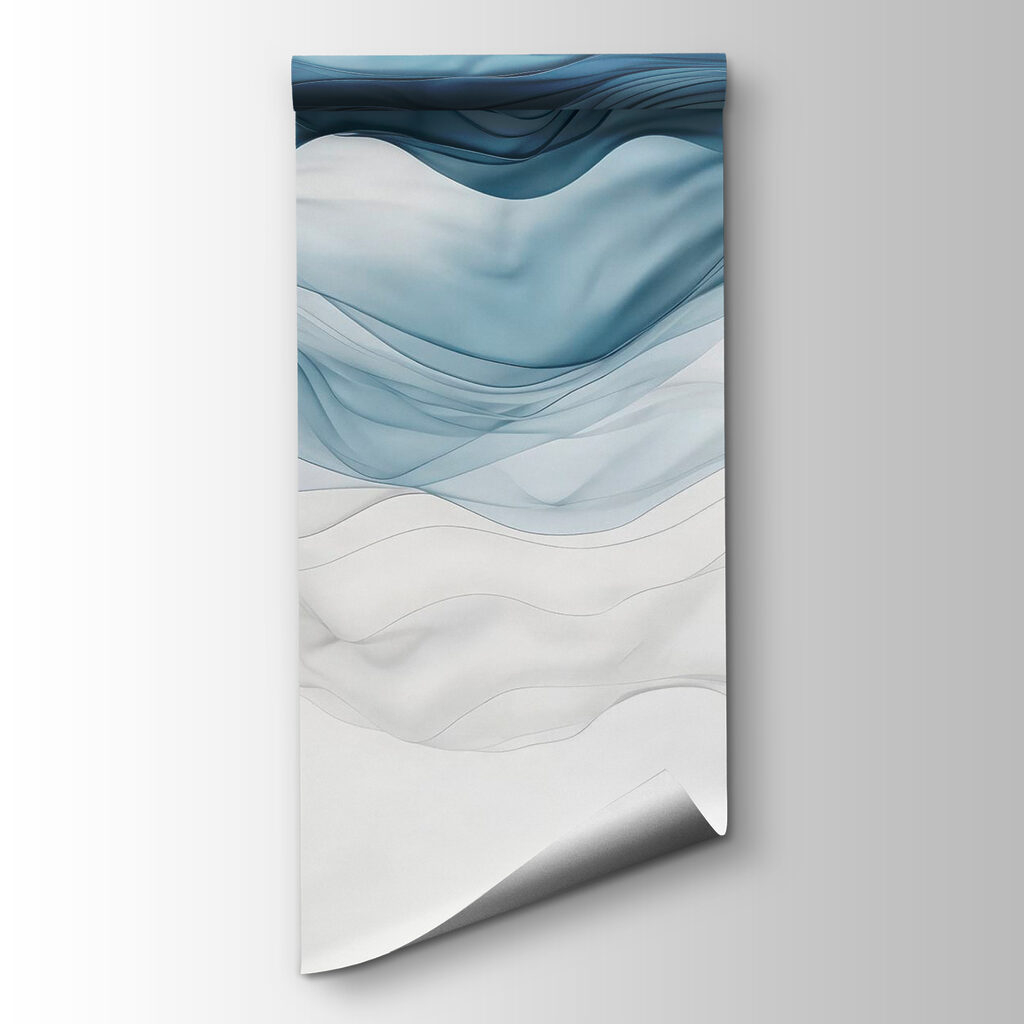 Velos azules sobre blanco — vista del producto