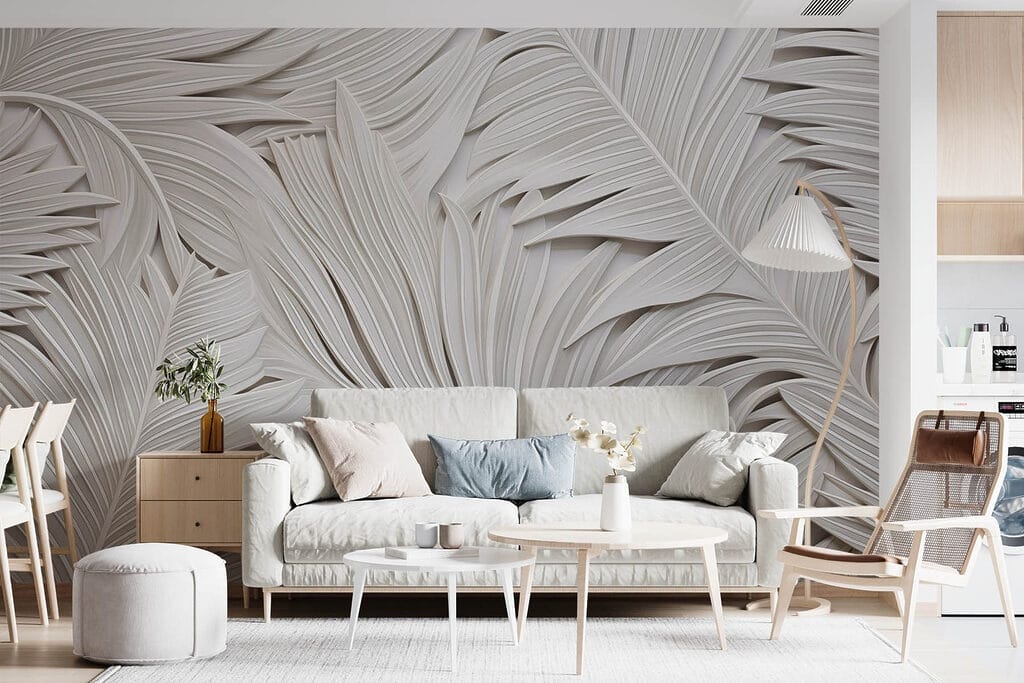 Hojas de palmera blancas — interior 2