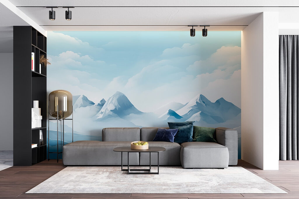 Montañas azules bajo nubes — interior 4