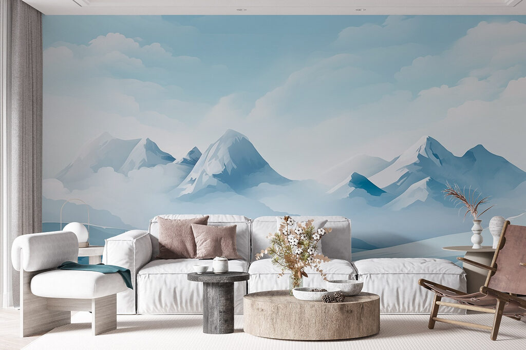 Montañas azules bajo nubes — interior 5