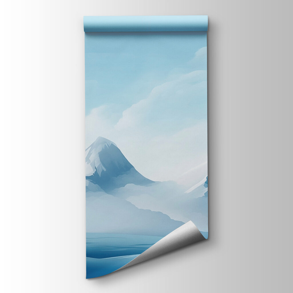 Montañas azules bajo nubes — vista del producto
