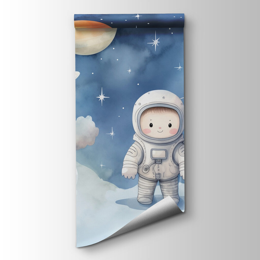 Astronauta sobre nubes blancas — vista del producto