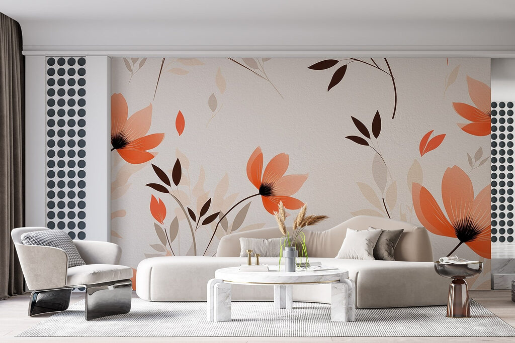 Flores naranjas en ramas — interior 3