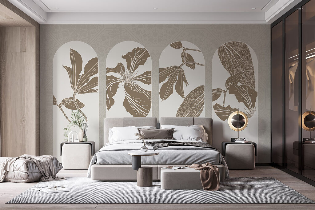 Cuatro arcos con flores — interior 1
