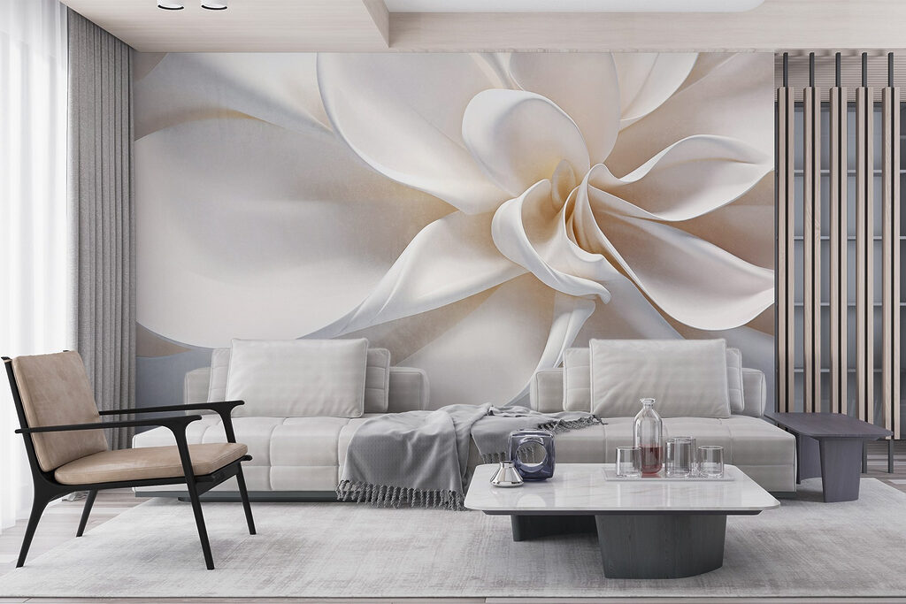 Pétalos blancos en espiral — interior 4