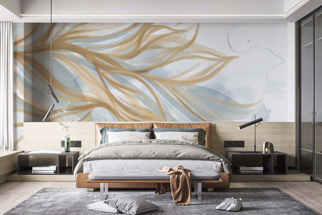 Líneas doradas en ondas — interior 2