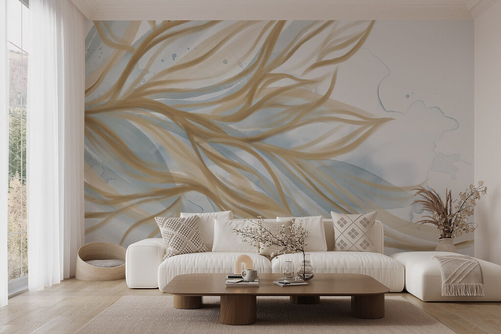 Líneas doradas en ondas — interior 4