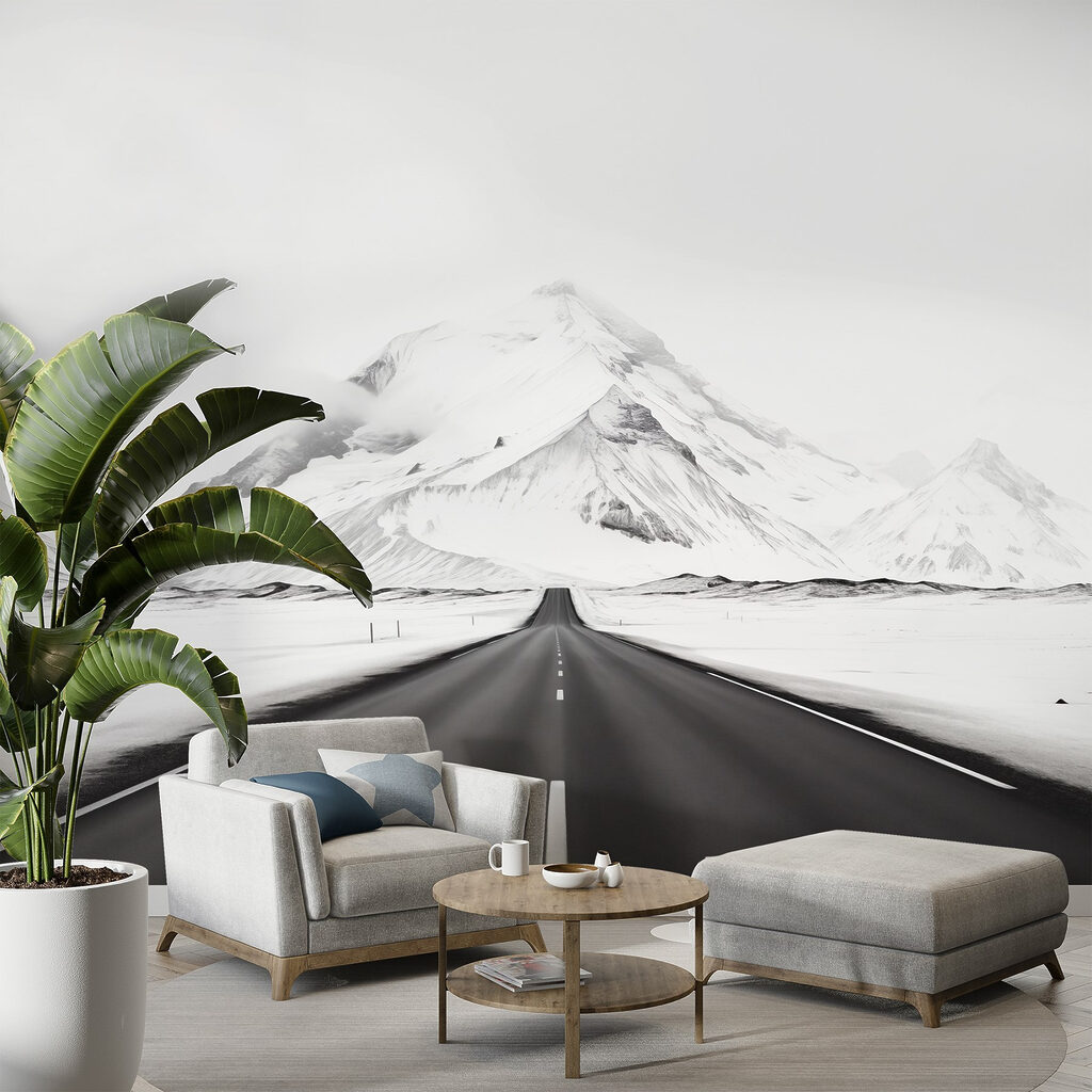 Camino entre montañas nevadas — interior 2