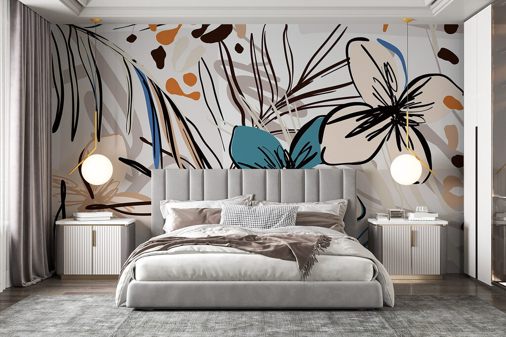 Flores tropicales con contornos — interior 2