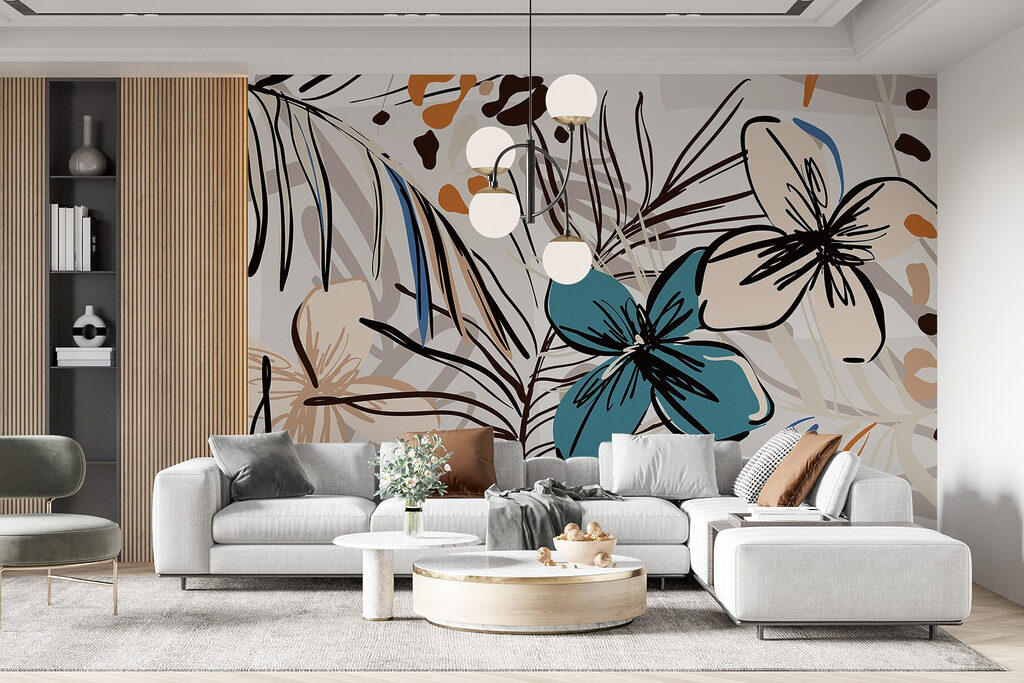 Flores tropicales con contornos — interior 3