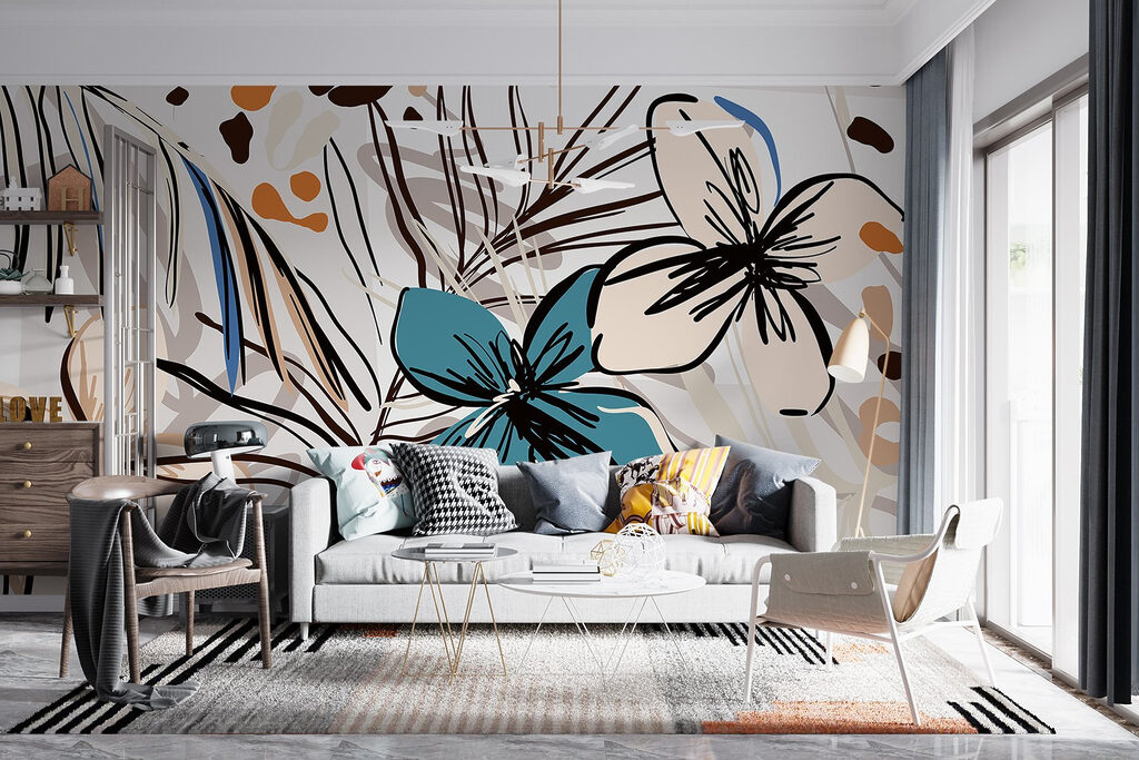 Flores tropicales con contornos — interior 4