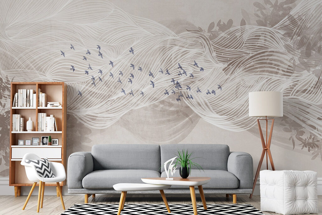 Pájaros entre ondas blancas — interior 4