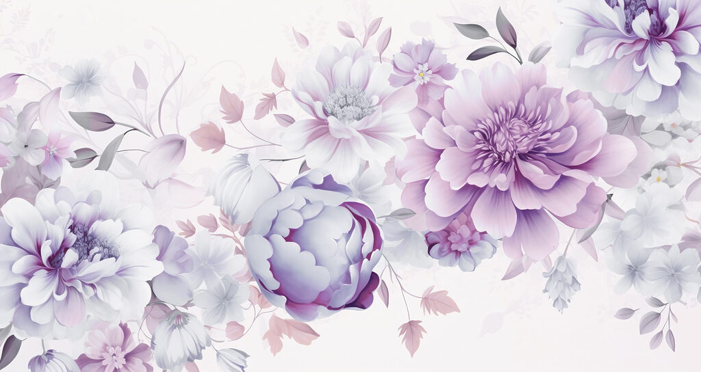 Guirnalda de flores — diseño completo
