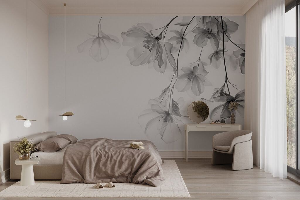 Flores colgantes en ramas — interior 1