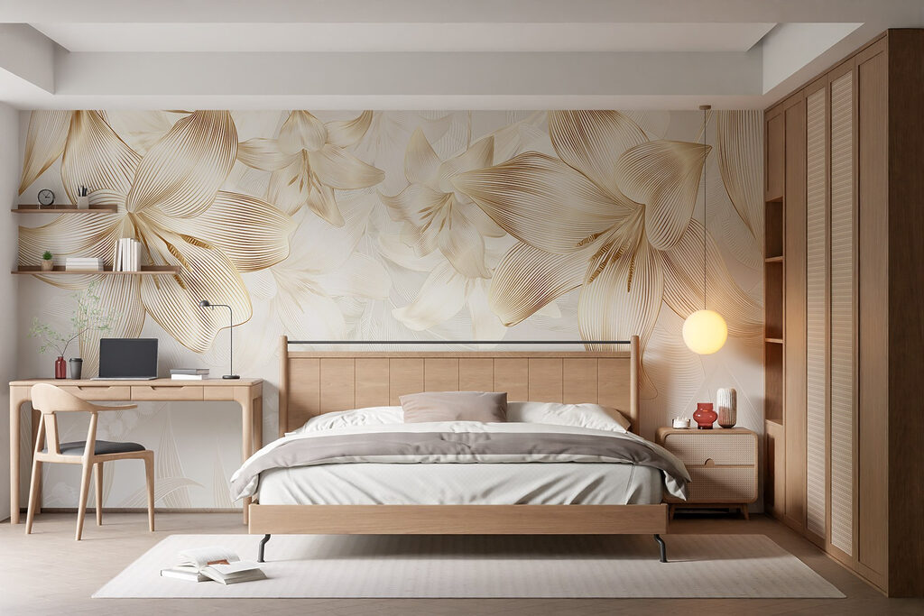 Flores sobre hojas finas — interior 1