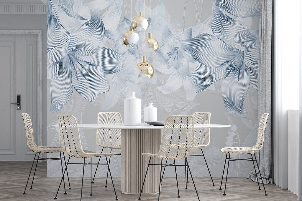 Flores sobre hojas finas — interior 6