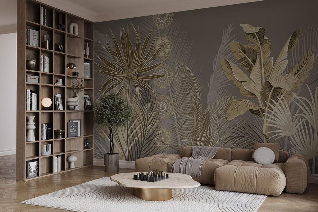 Hojas tropicales y círculos — interior 6