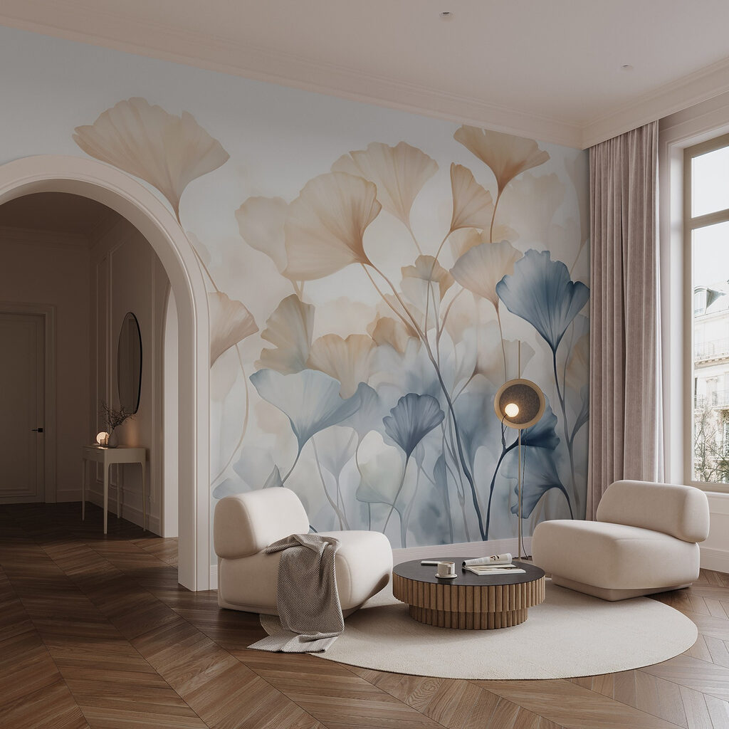 Hojas albaricoque y azul — interior 5