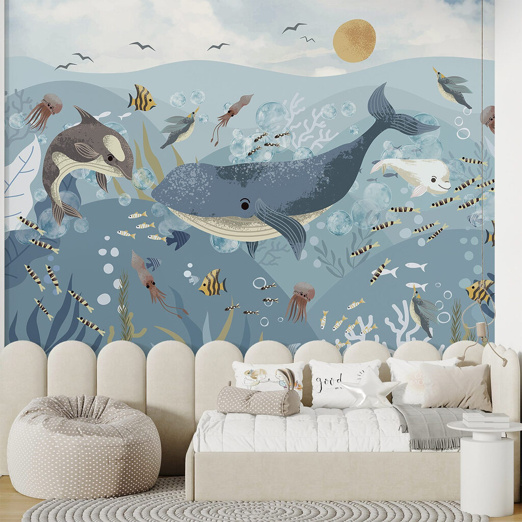 Ballena entre pequeños peces — interior 6