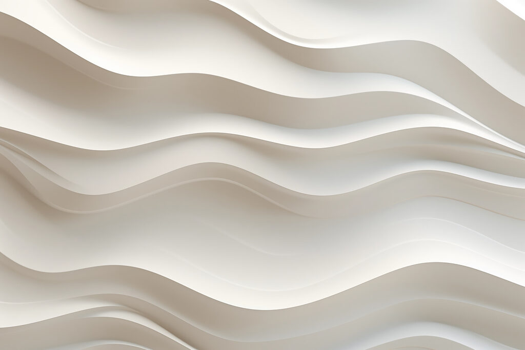 Capas onduladas en crema — diseño completo