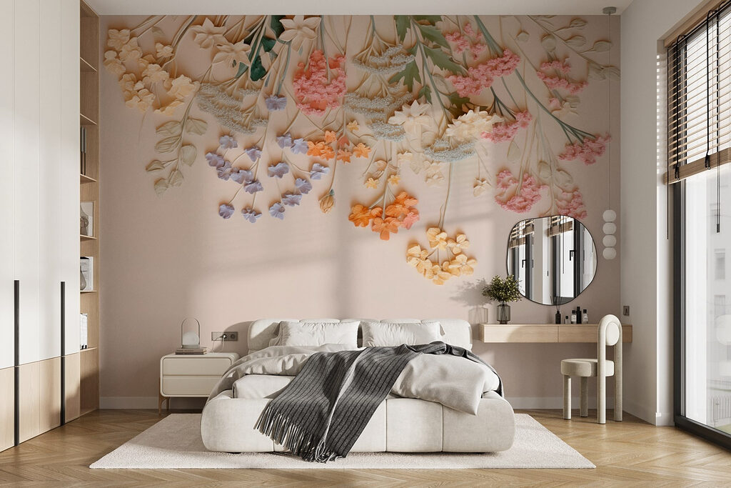 Flores colgantes de colores — interior 1