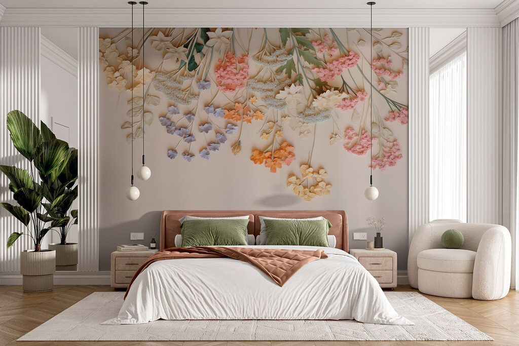 Flores colgantes de colores — interior 2