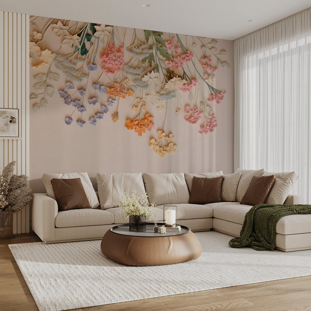 Flores colgantes de colores — interior 3
