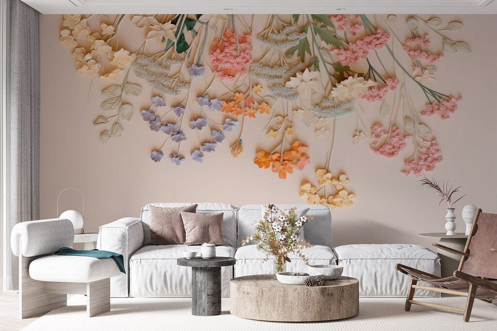 Flores colgantes de colores — interior 4