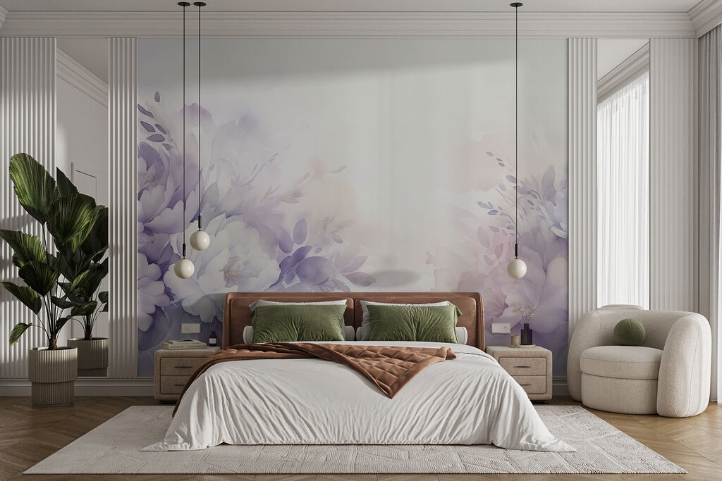 Marco de flores moradas — interior 2