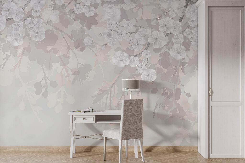 Racimos blancos, hojas rosadas — interior 3