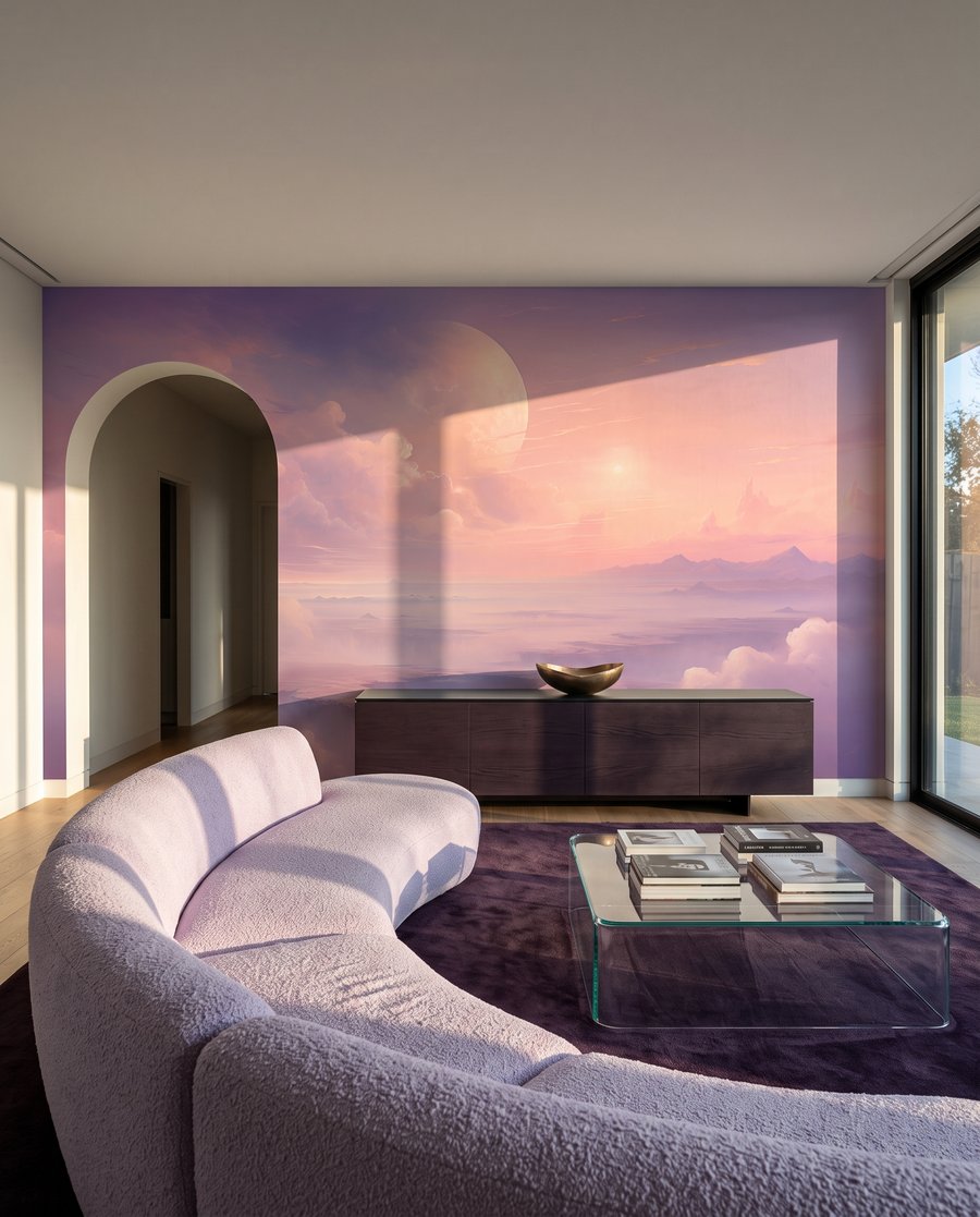 Luna sobre agua lila — interior 2