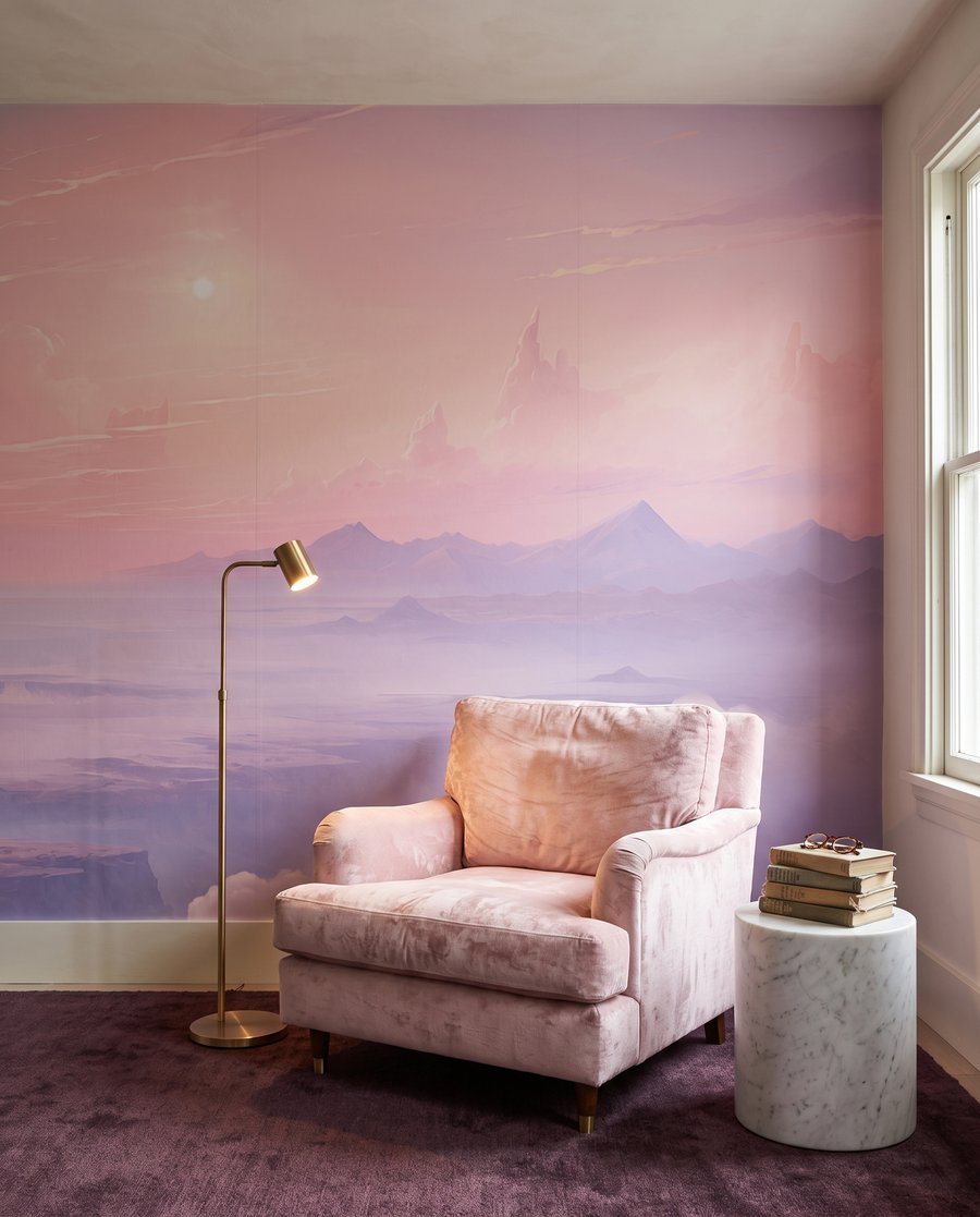 Luna sobre agua lila — interior 3
