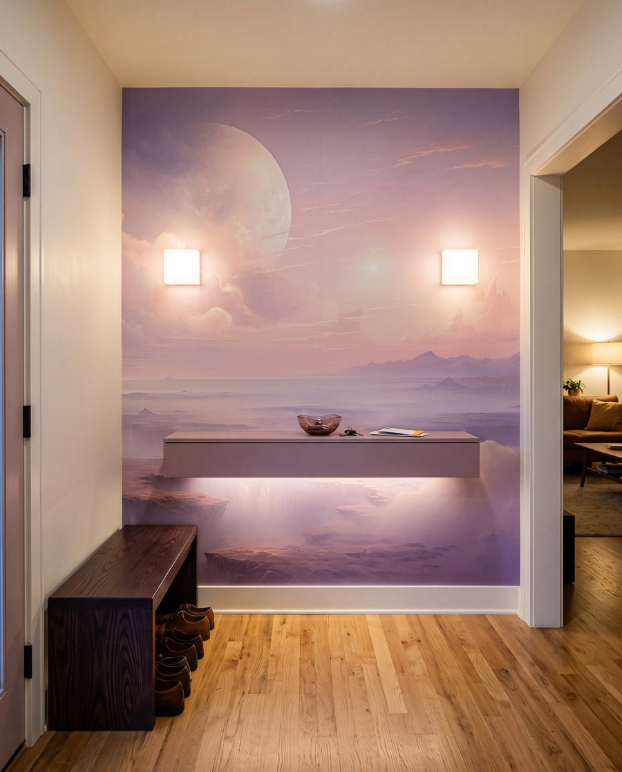 Luna sobre agua lila — interior 4
