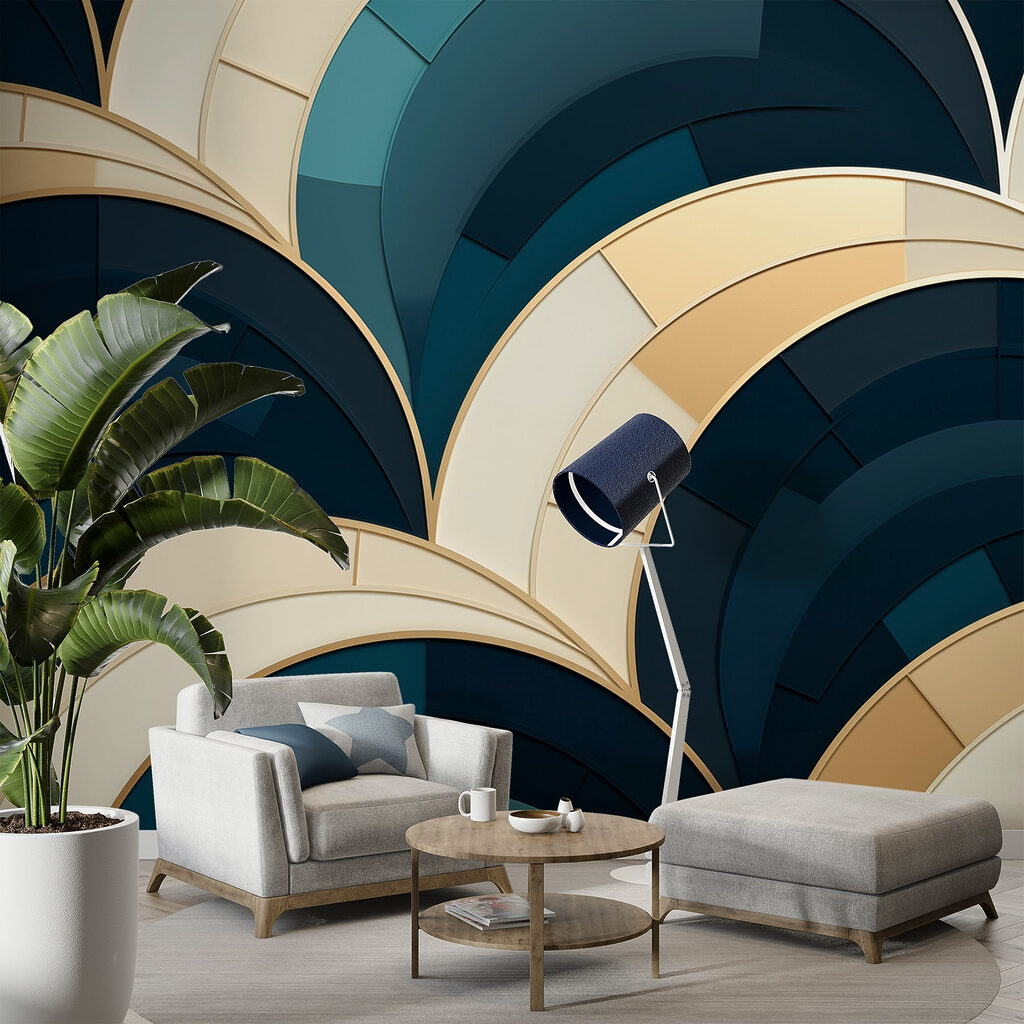 Arcos entrelazados azul oscuro — interior 2