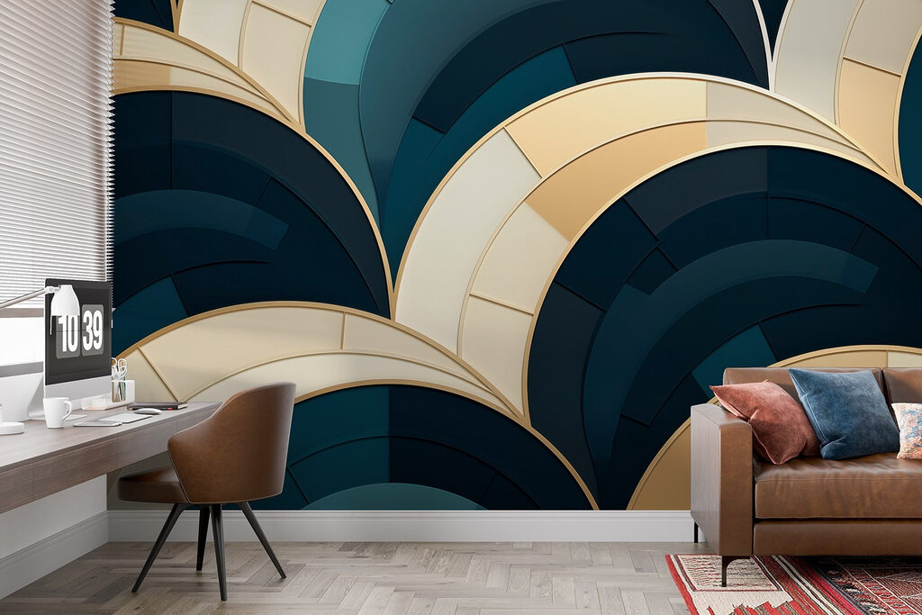 Arcos entrelazados azul oscuro — interior 3