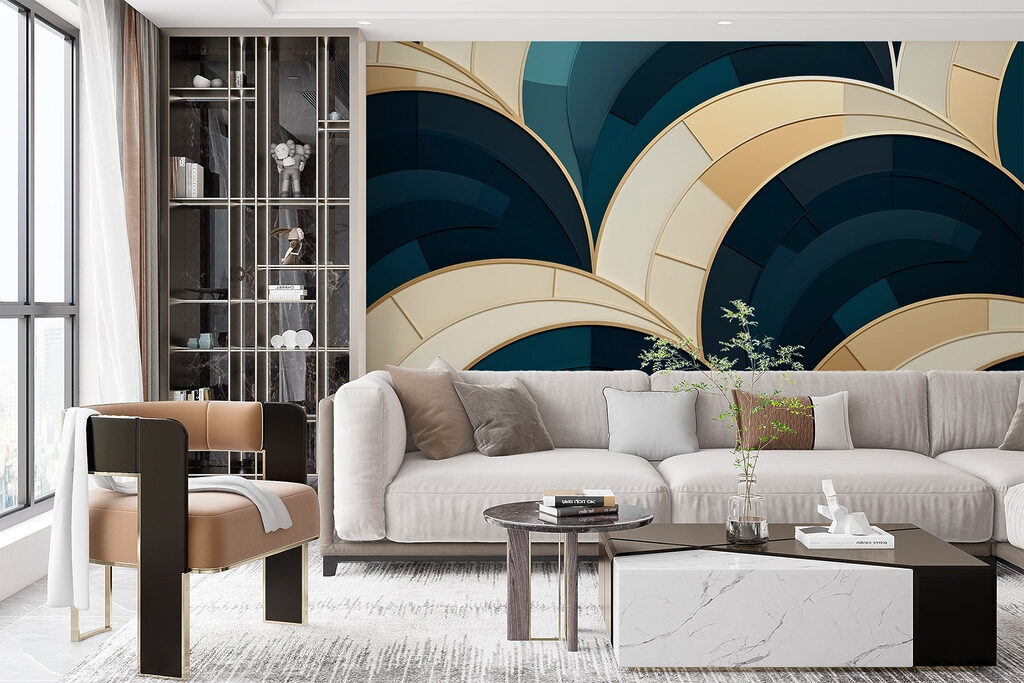 Arcos entrelazados azul oscuro — interior 4