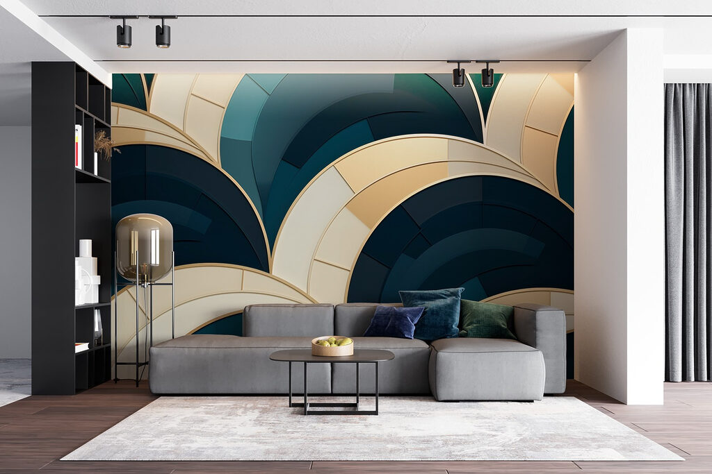Arcos entrelazados azul oscuro — interior 5