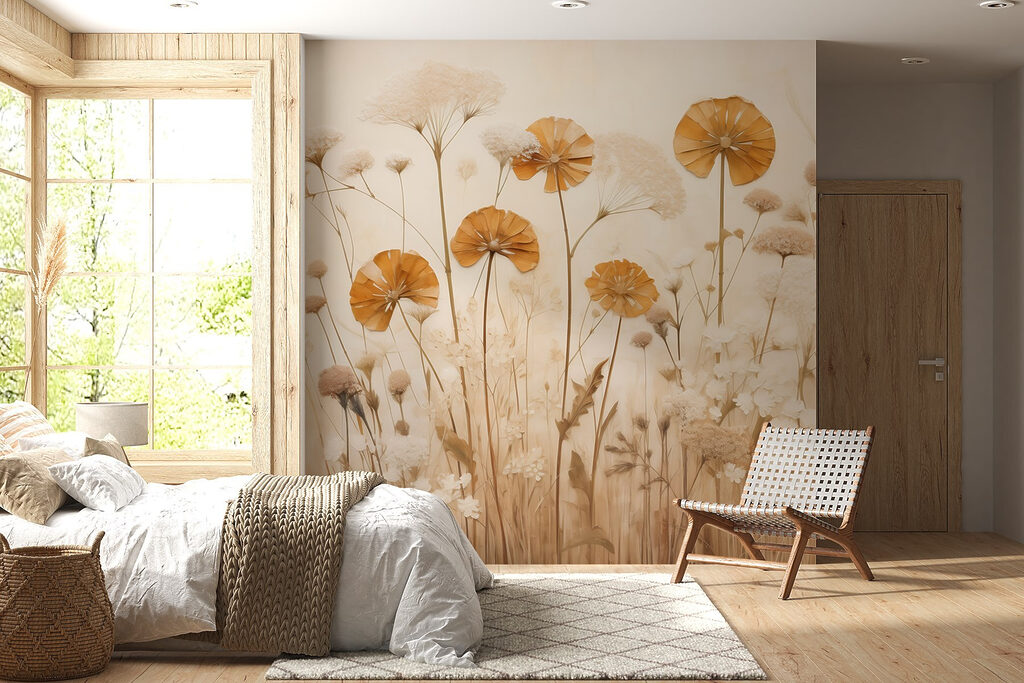 Flores doradas sobre hierba — interior 4