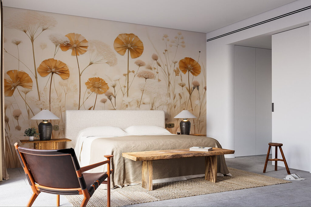Flores doradas sobre hierba — interior 5