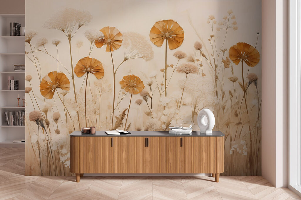 Flores doradas sobre hierba — interior 6