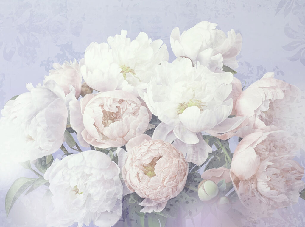 Ramo de peonías rosas — diseño completo