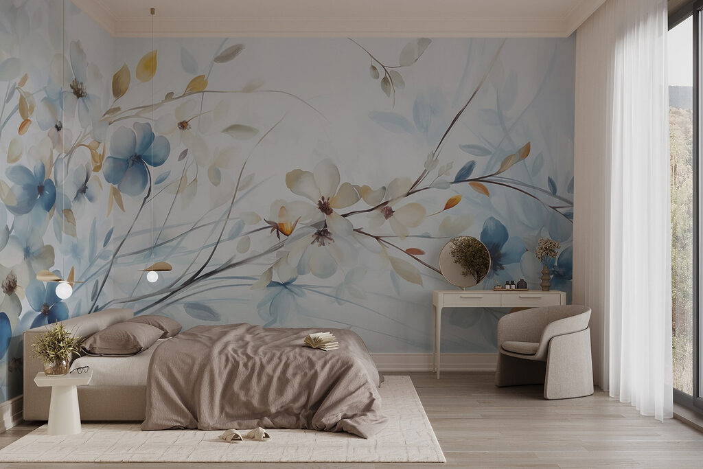 Ramas de flores azules — interior 1