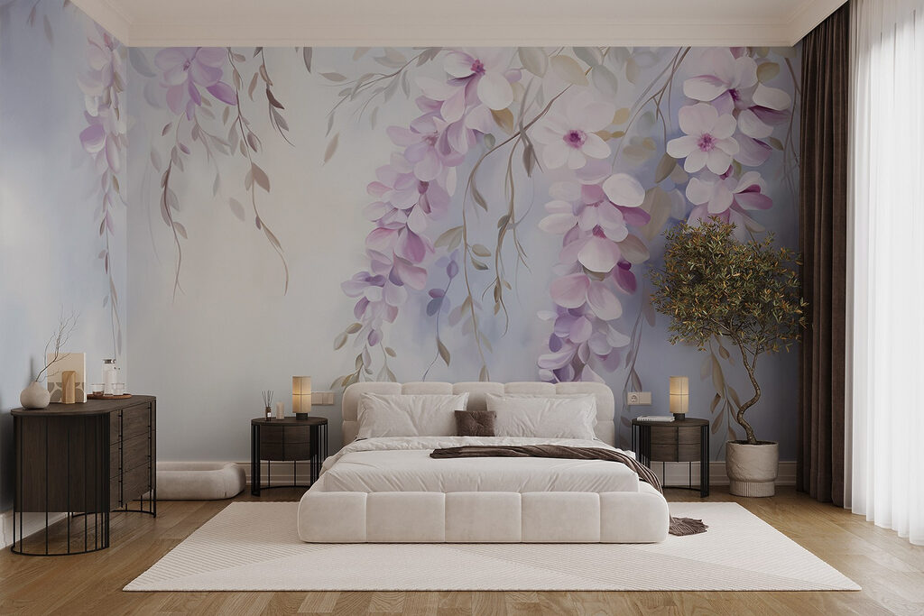 Flores lilas que caen — interior 3